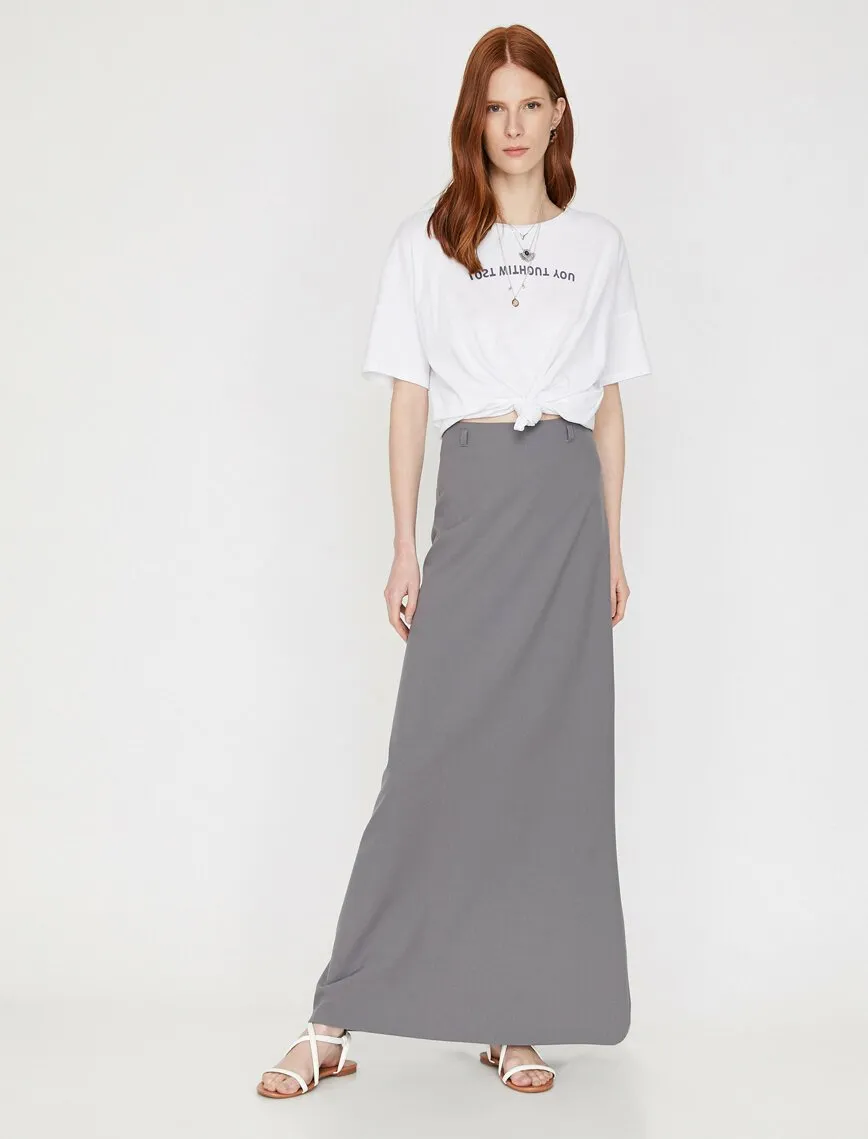 11934 Anthracite Maxi Skirt