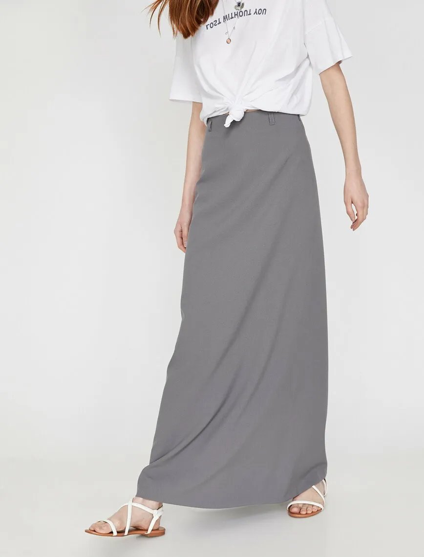 11934 Anthracite Maxi Skirt