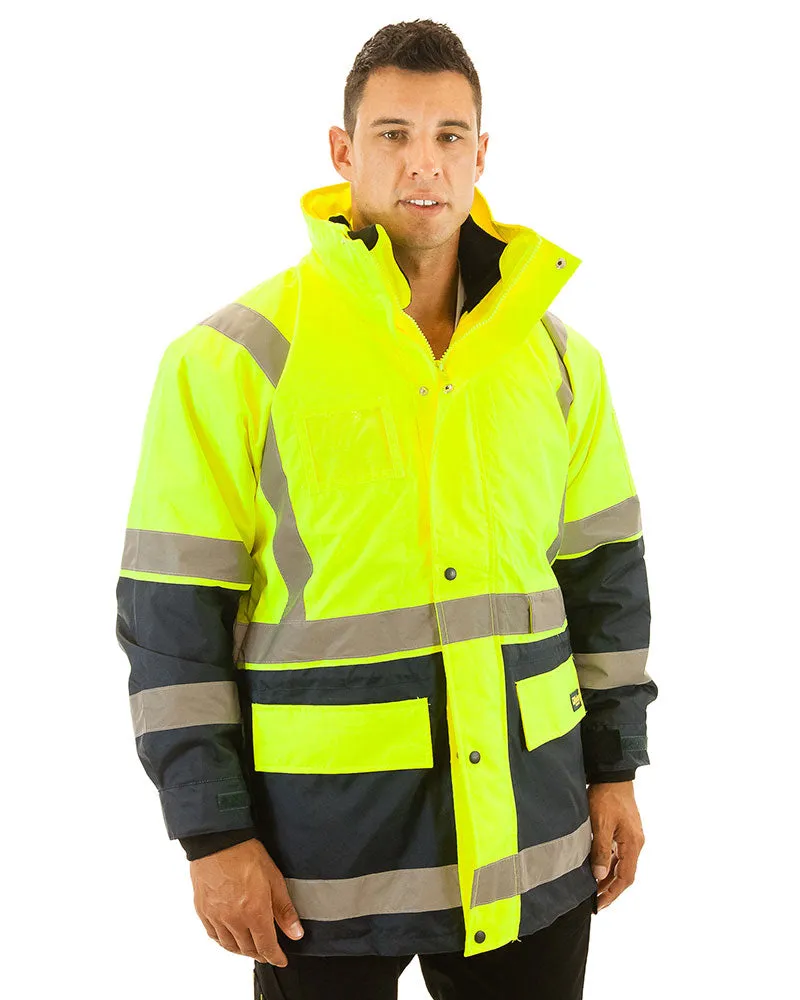 5 in 1 Rain Jacket - Yellow/Navy