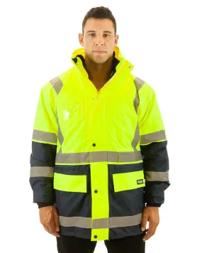 5 in 1 Rain Jacket - Yellow/Navy