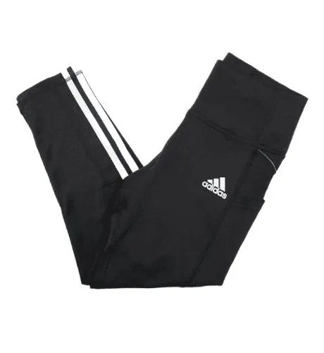 Adidas Women's 3-Stripe High Rise 3/4 Capri Leggings