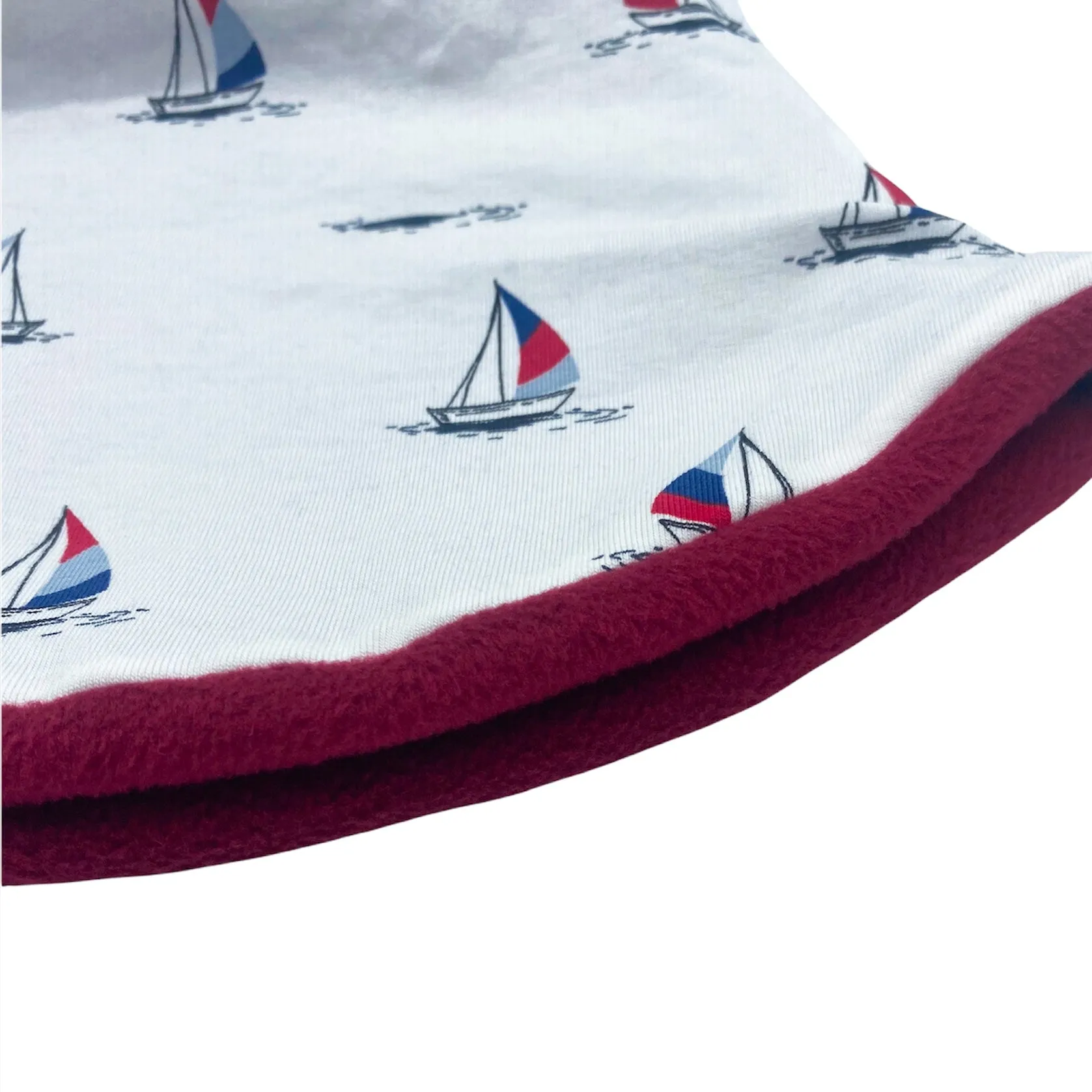 Adult Handmade Neck Warmer Sailboats