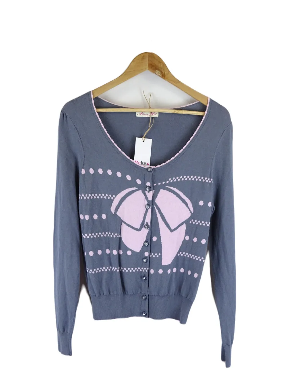 Alannah Hill Grey And Pink Cardigan 16