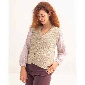 Alena Knitted Vest Beige