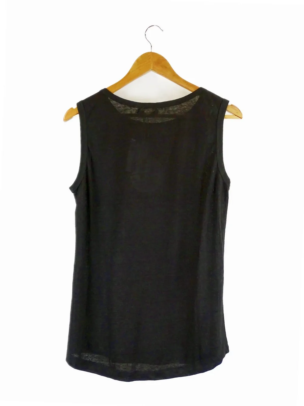 Amelius 'Aceline' Black Linen Tank Top XL | BNWT