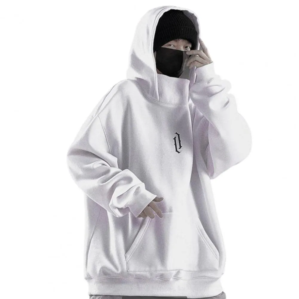 Autumn Hoodie Chic Turtleneck Winter Hoodie Streetwear Hoodie  Big Pocket Men Autumn Hoodie Men Clothing