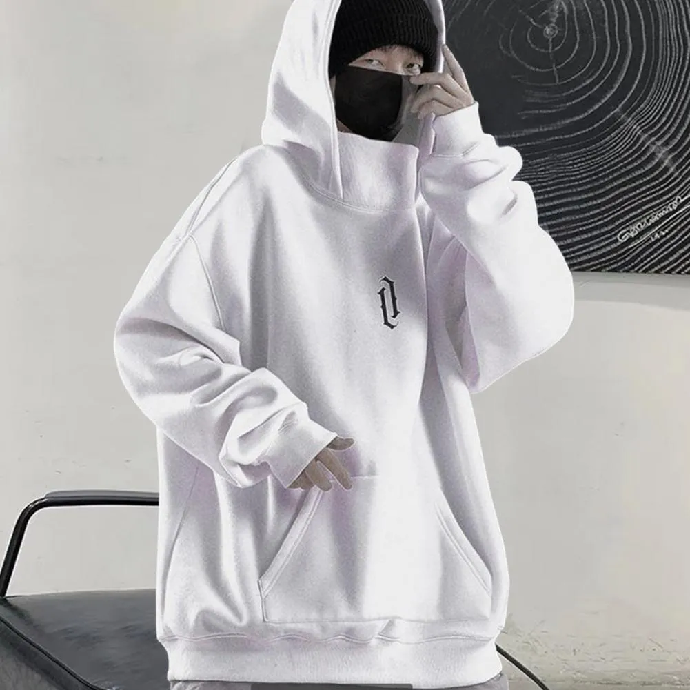 Autumn Hoodie Chic Turtleneck Winter Hoodie Streetwear Hoodie  Big Pocket Men Autumn Hoodie Men Clothing