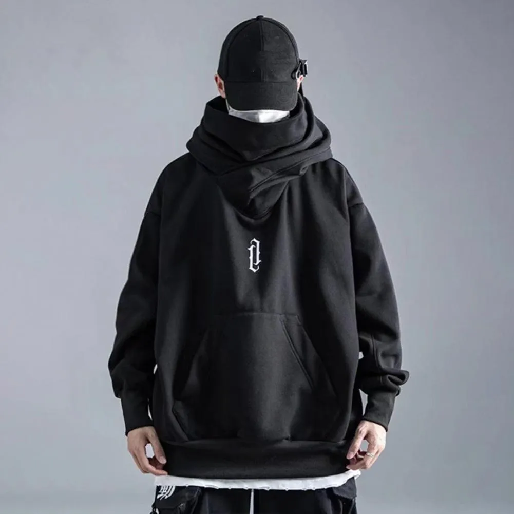 Autumn Hoodie Chic Turtleneck Winter Hoodie Streetwear Hoodie  Big Pocket Men Autumn Hoodie Men Clothing