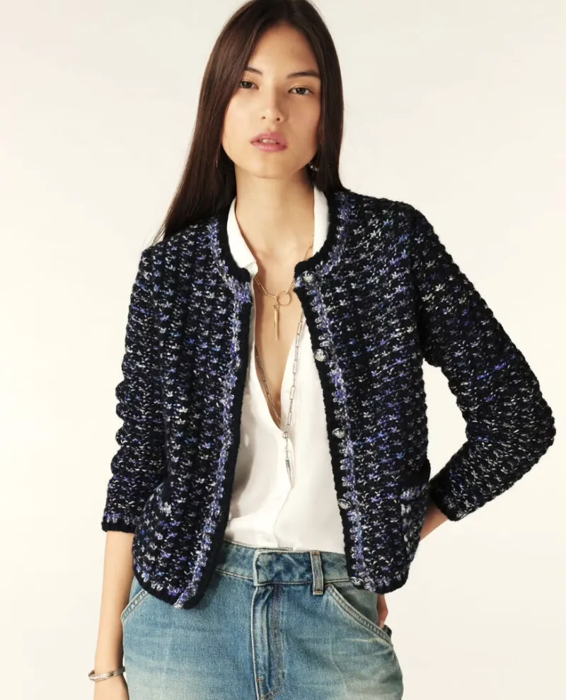 Ba&sh Beloni Marine Blue Cardigan