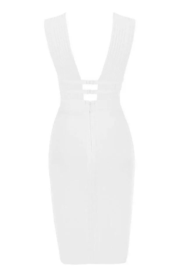 Bay Bandage Dress - Pearl White