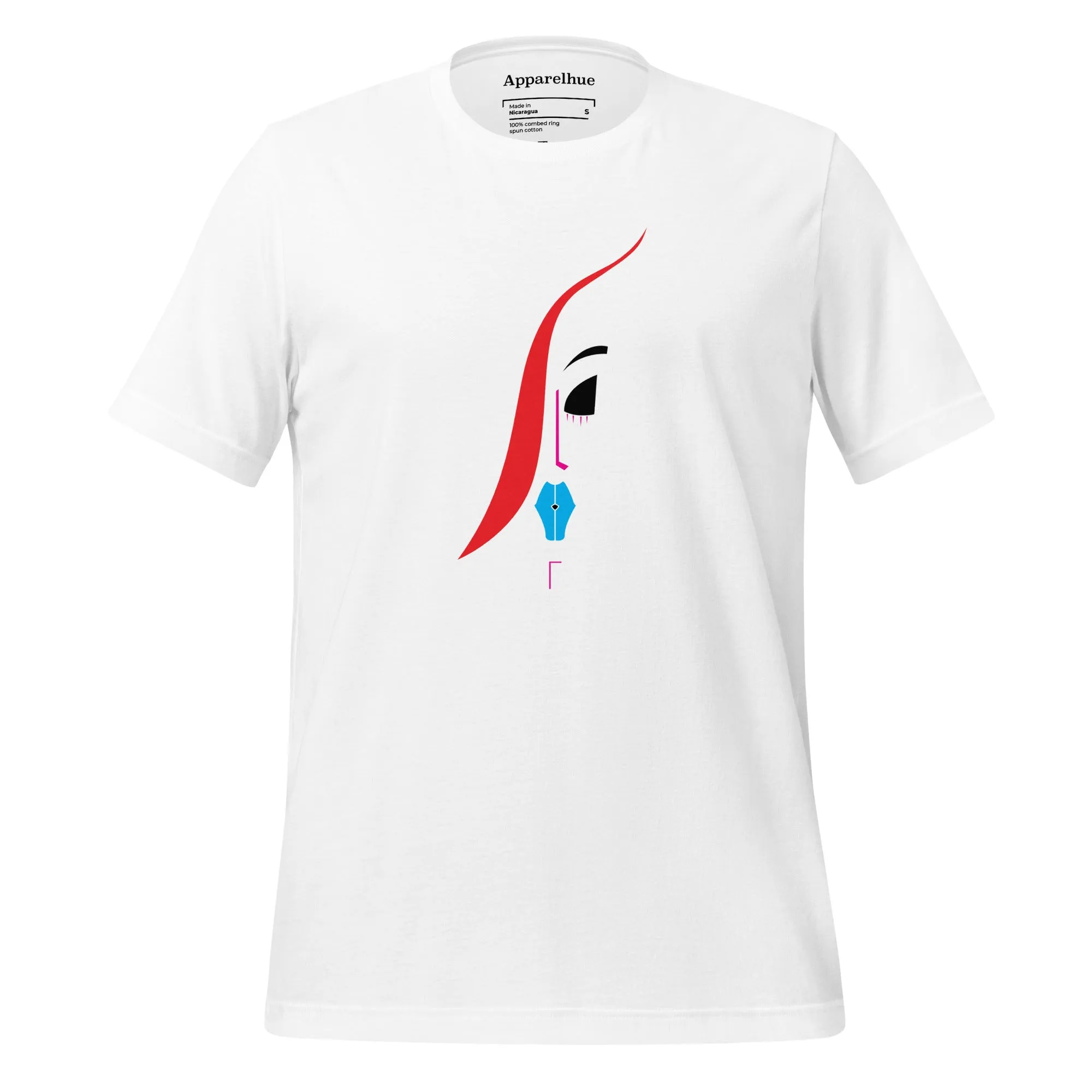 Beautiful Face Print, Modern Art Print Shirt, Minimalist Abstract Tee