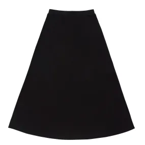 Black Jersey A-line Maxi Skirt