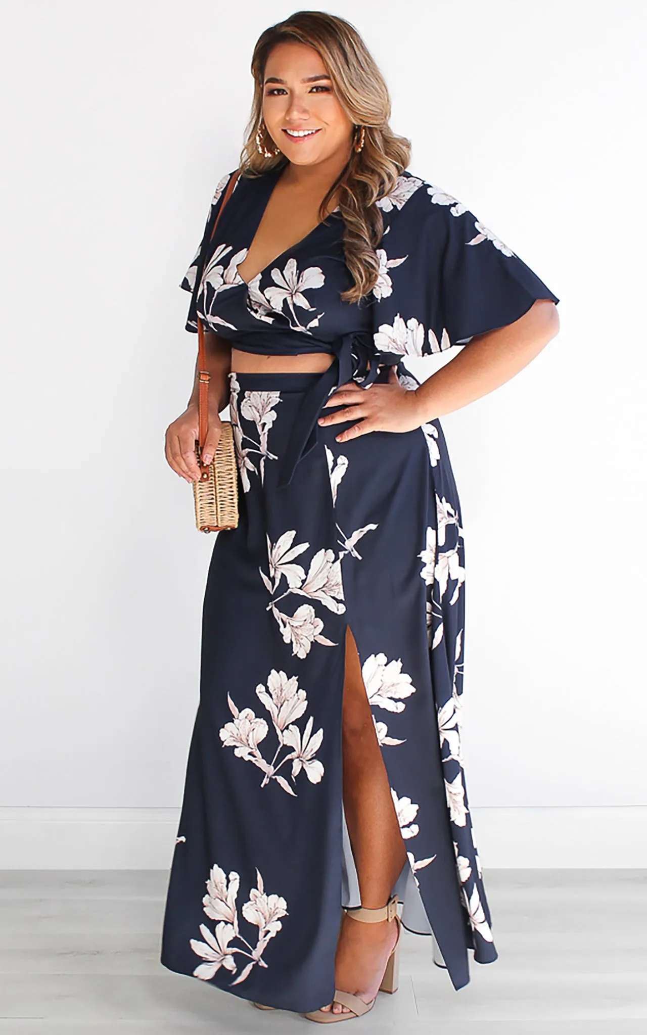 Bloom And Grow Skirt - Navy Floral