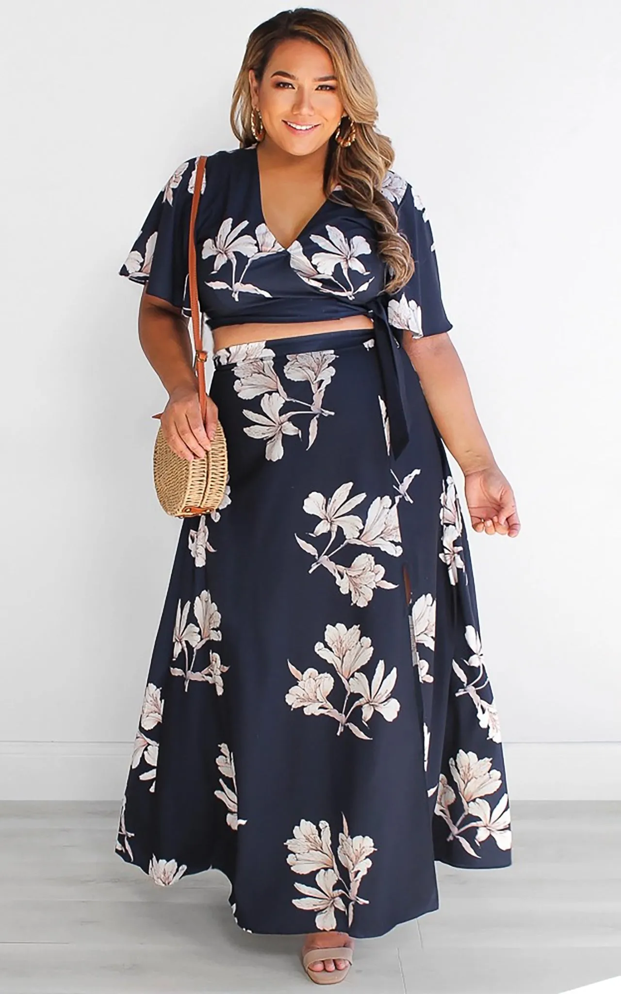 Bloom And Grow Skirt - Navy Floral