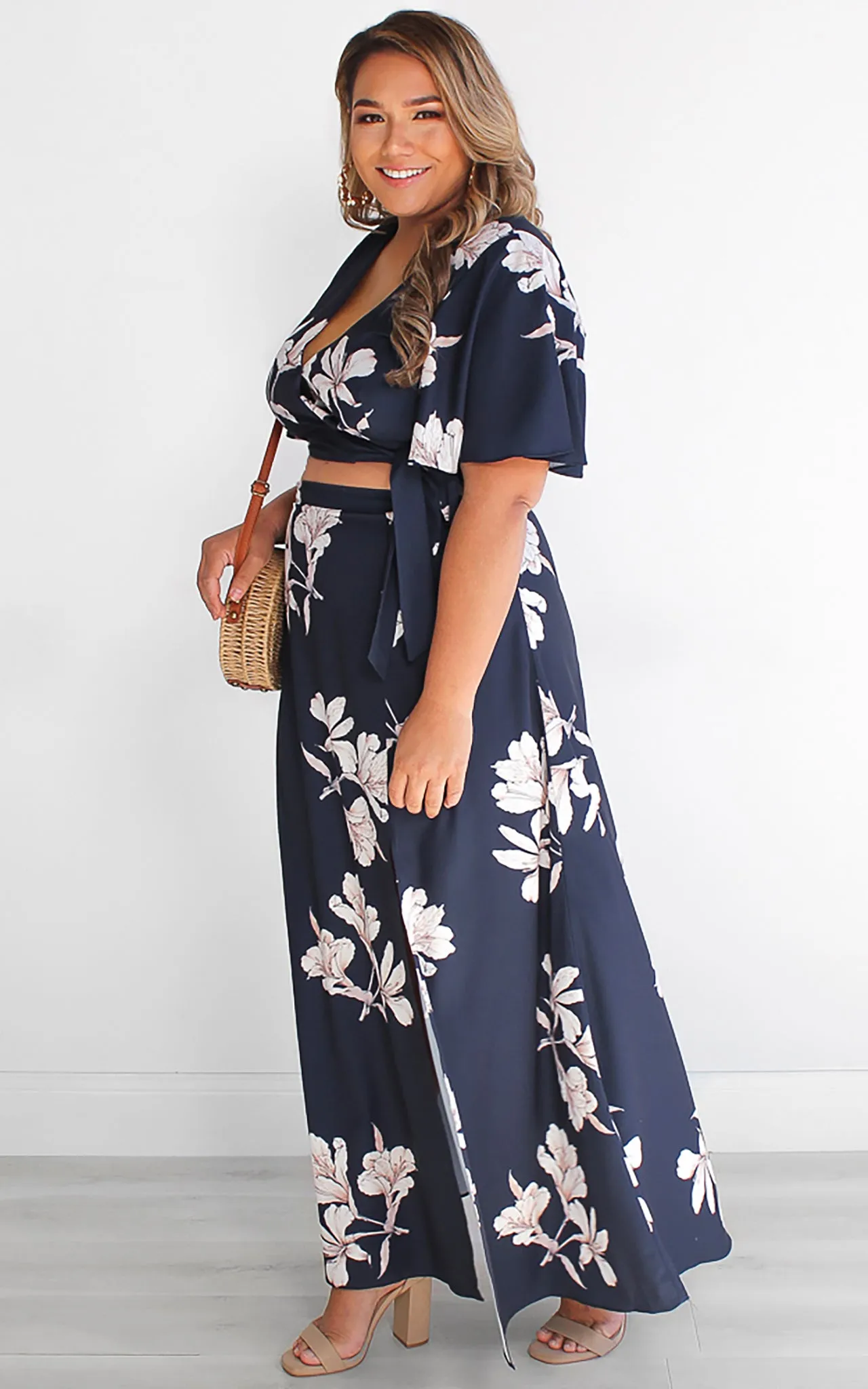 Bloom And Grow Skirt - Navy Floral