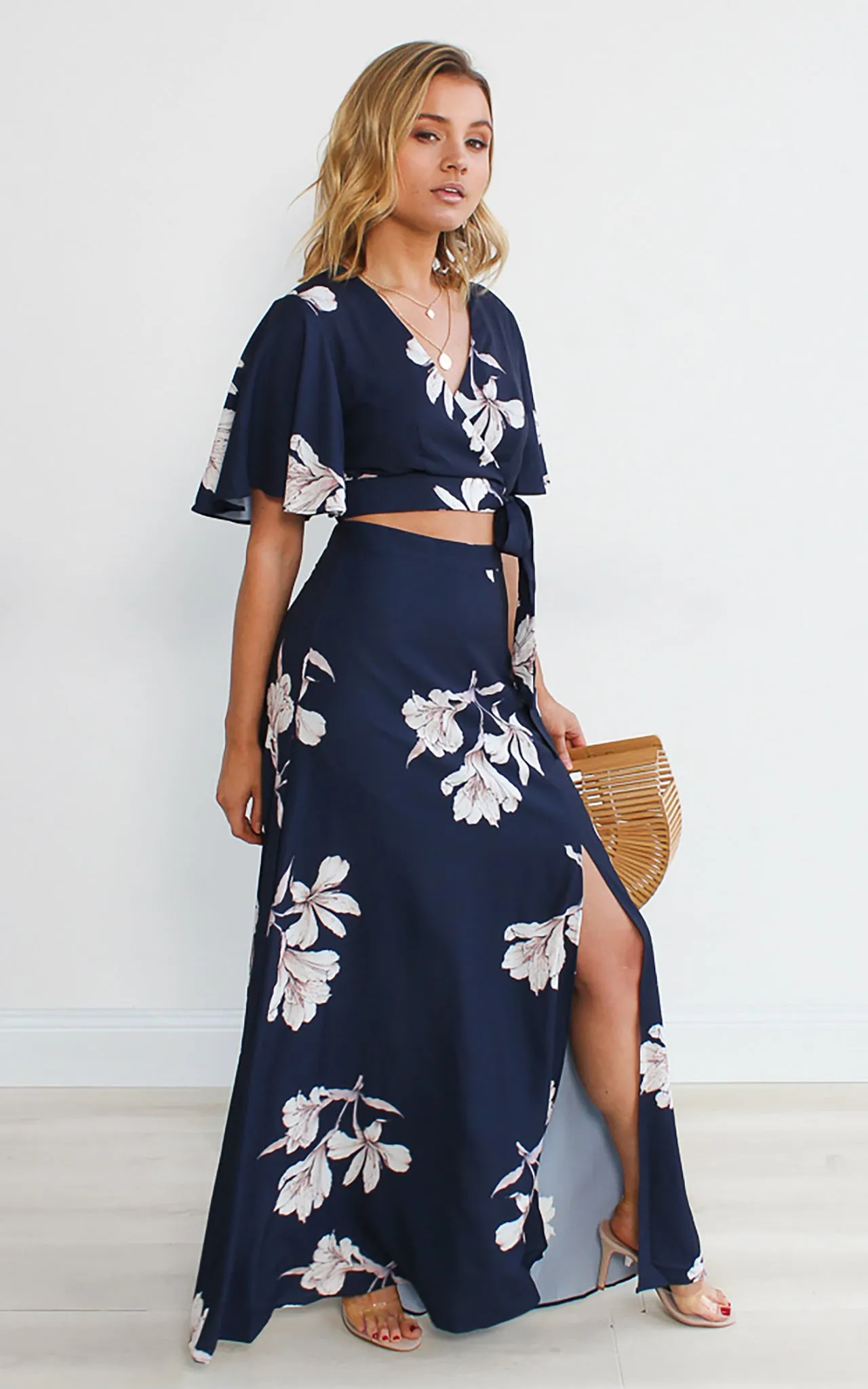 Bloom And Grow Skirt - Navy Floral