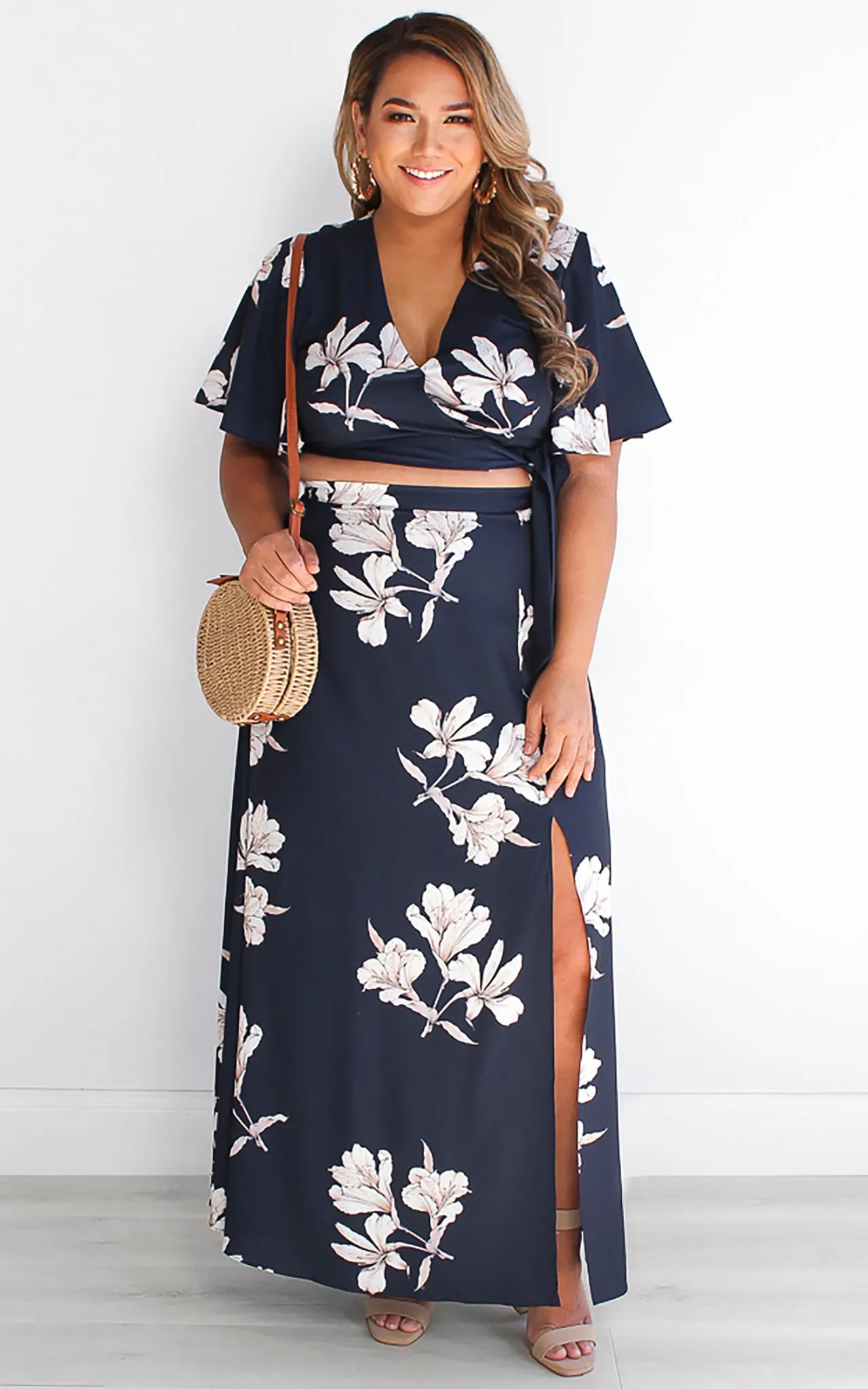 Bloom And Grow Skirt - Navy Floral