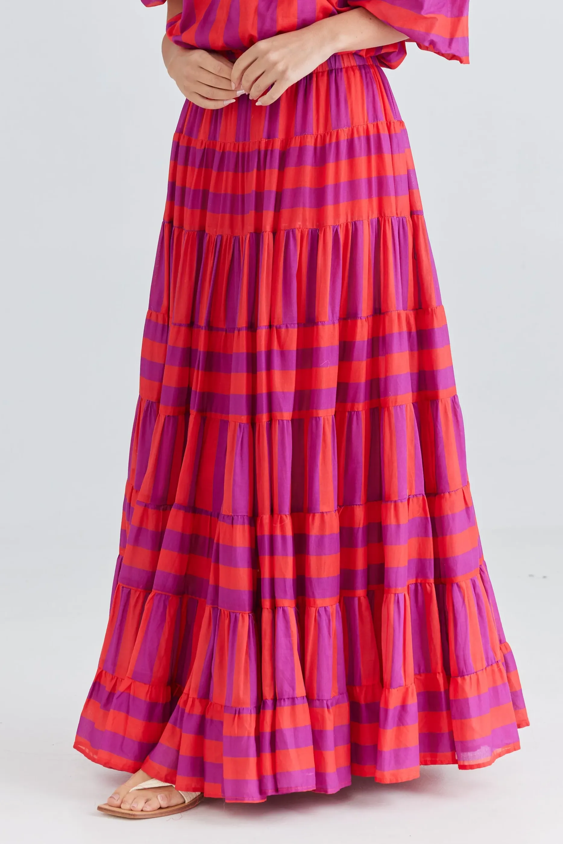 Blossom Skirt in Yuzu Stripe