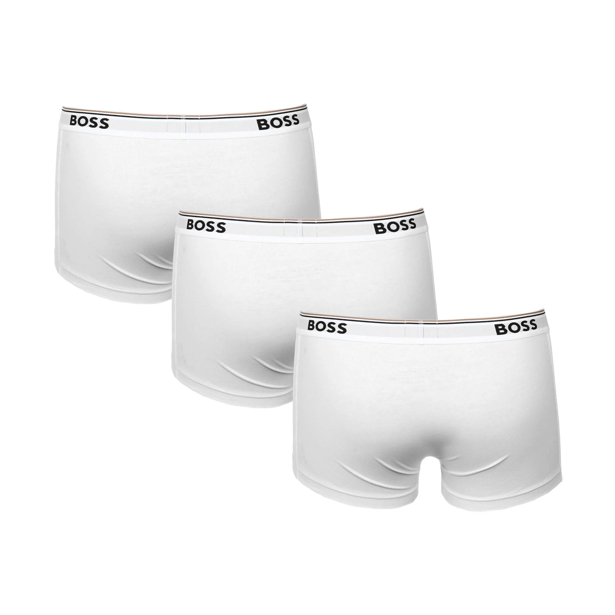 BOSS Trunk 3P Power Underwear in White