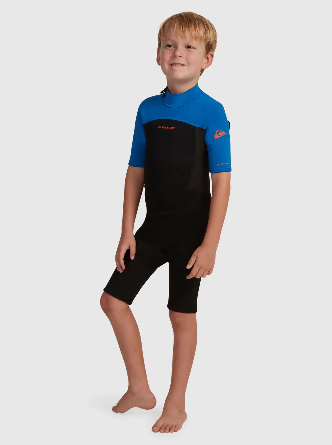 Boys 2-7 2/2mm Prologue Short Sleeve Spring Suit - Black/Squale Blue