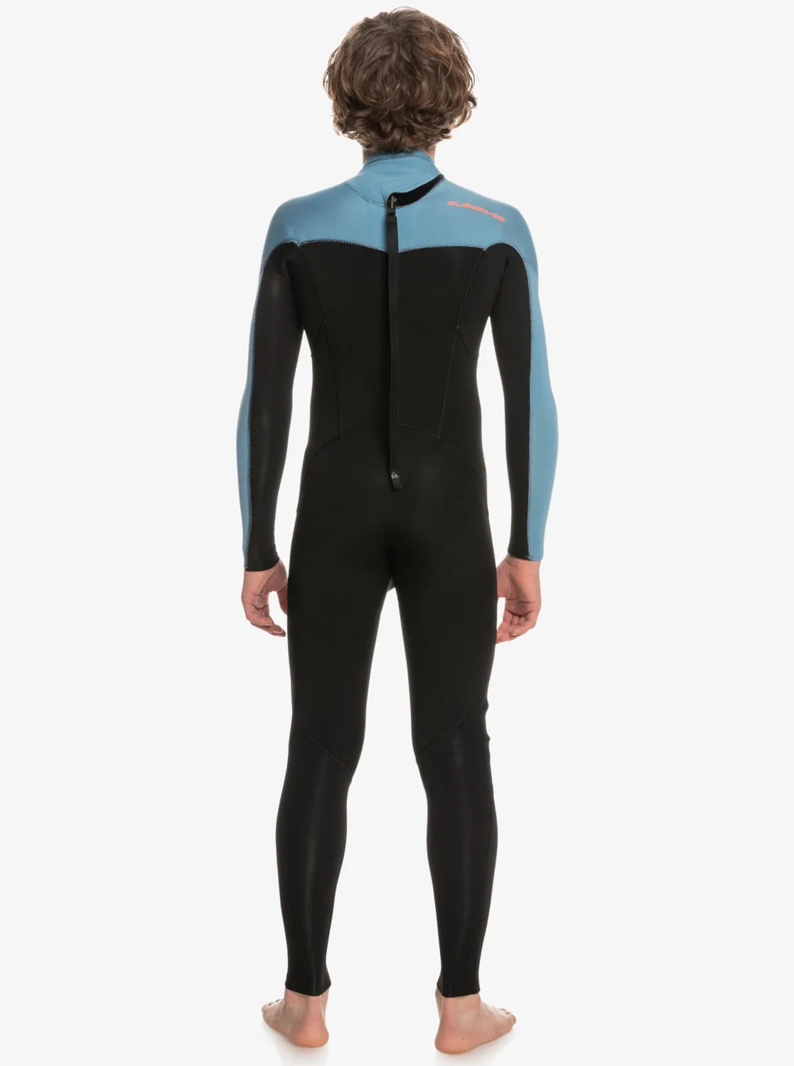 Boys 8-16 3/2mm Everyday Sessions Back Zip Wetsuit - Black/Provincial Blue