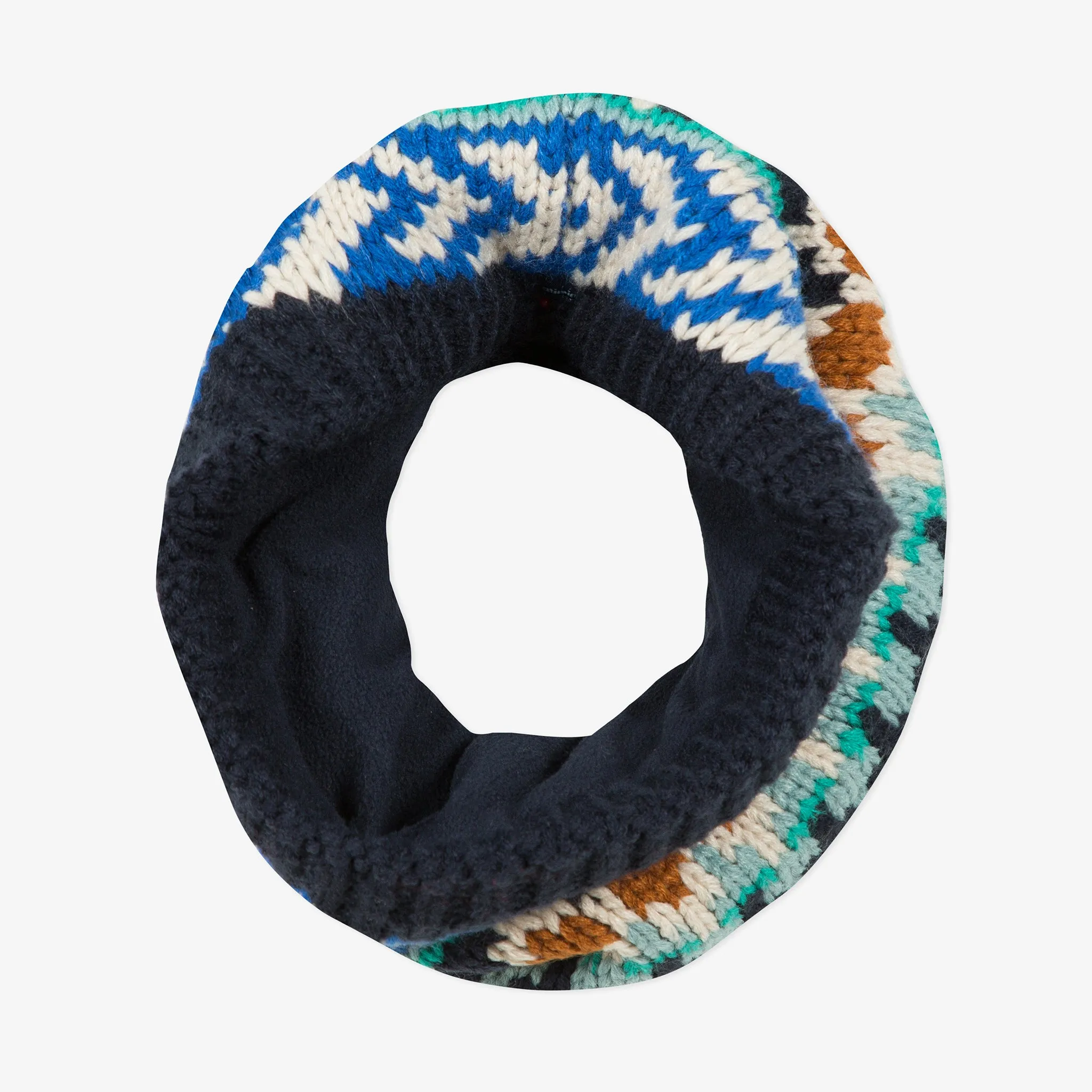 Boys' knit jacquard scarf snood