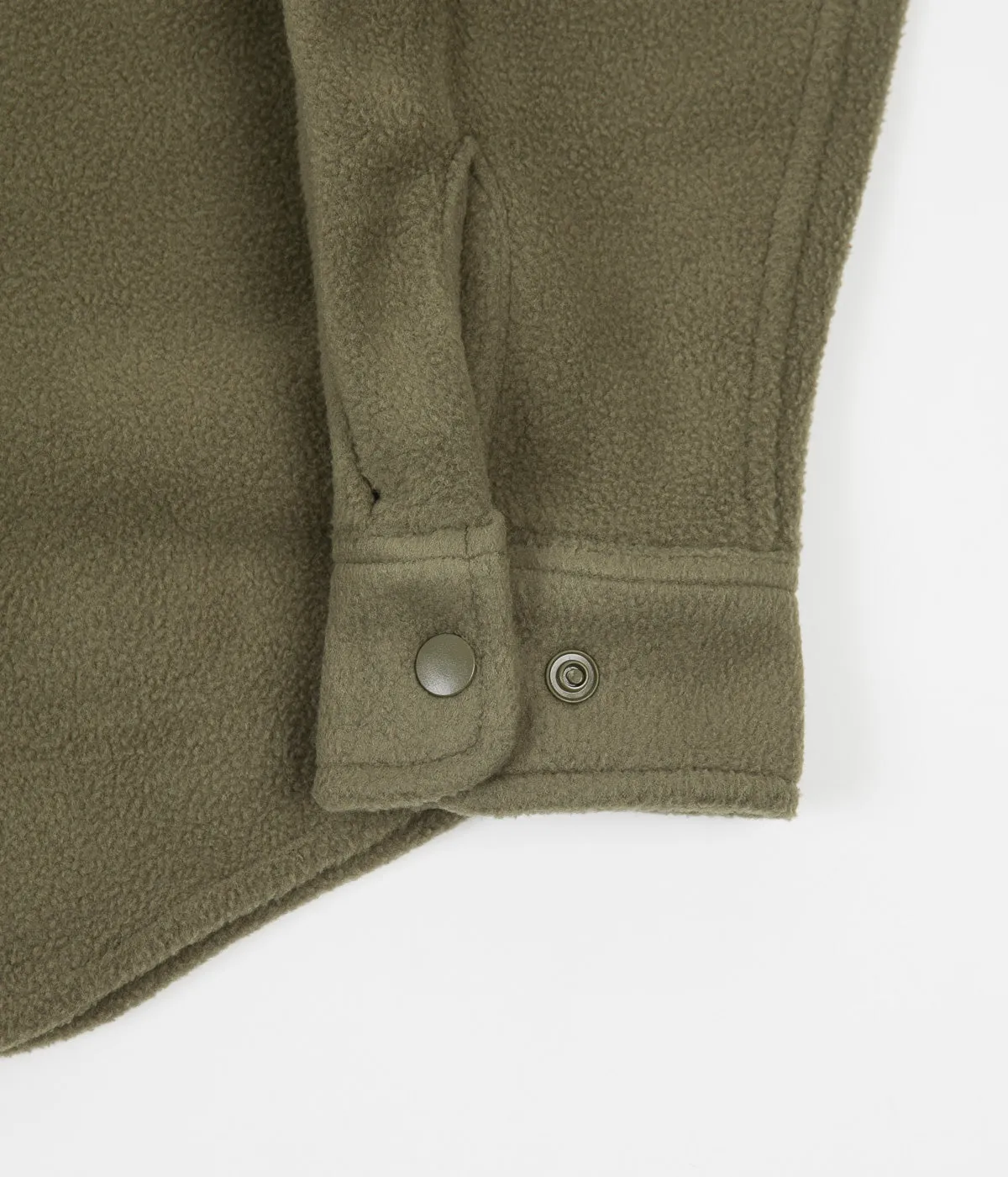 Brixton Bowery Fleece Long Sleeve Flannel Shirt - Military Olive