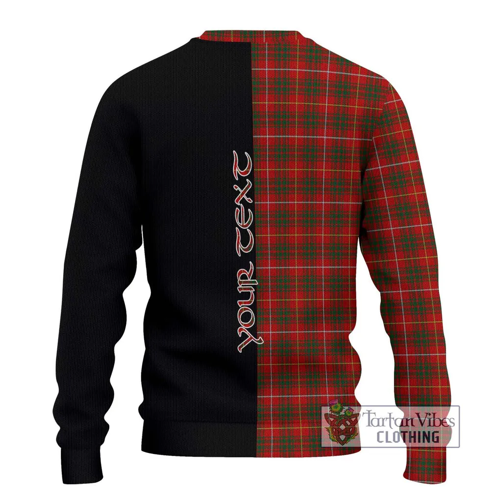 Bruce Tartan Ugly Sweater with Family Crest and Half Of Me Style