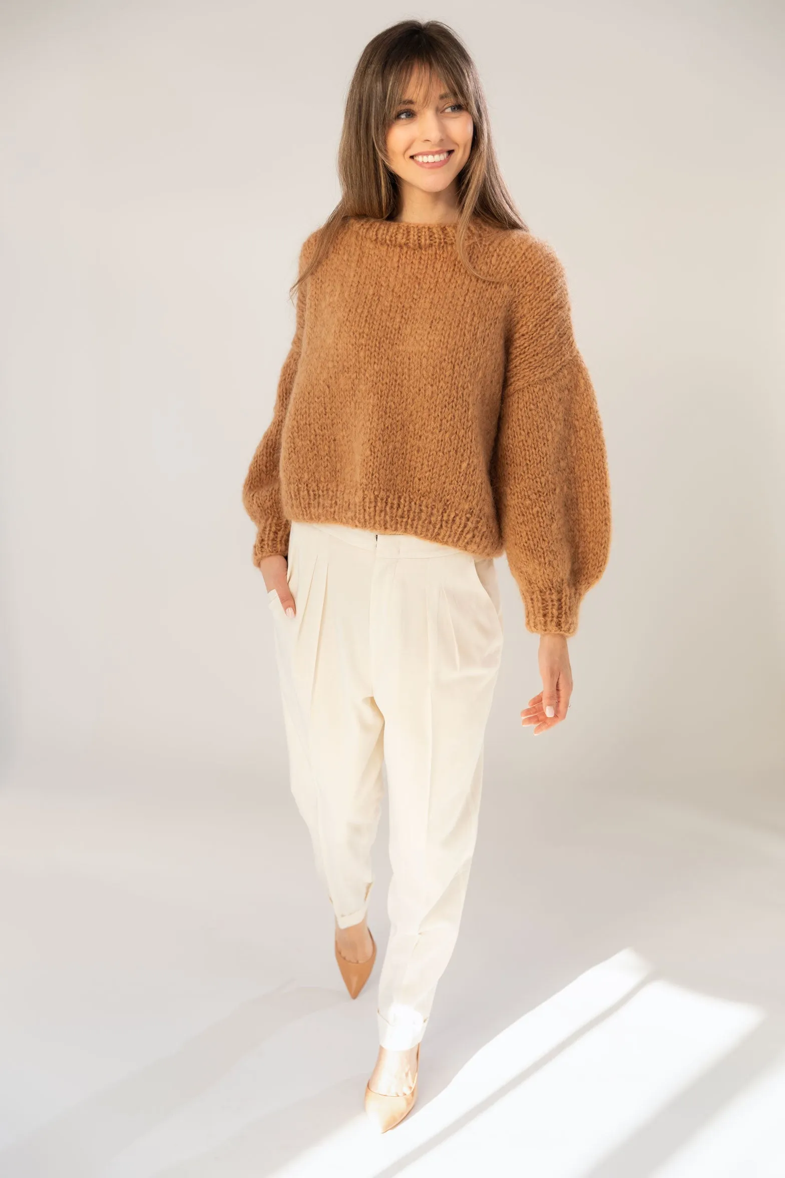 Camel Mohair and Organic Wool Sweater