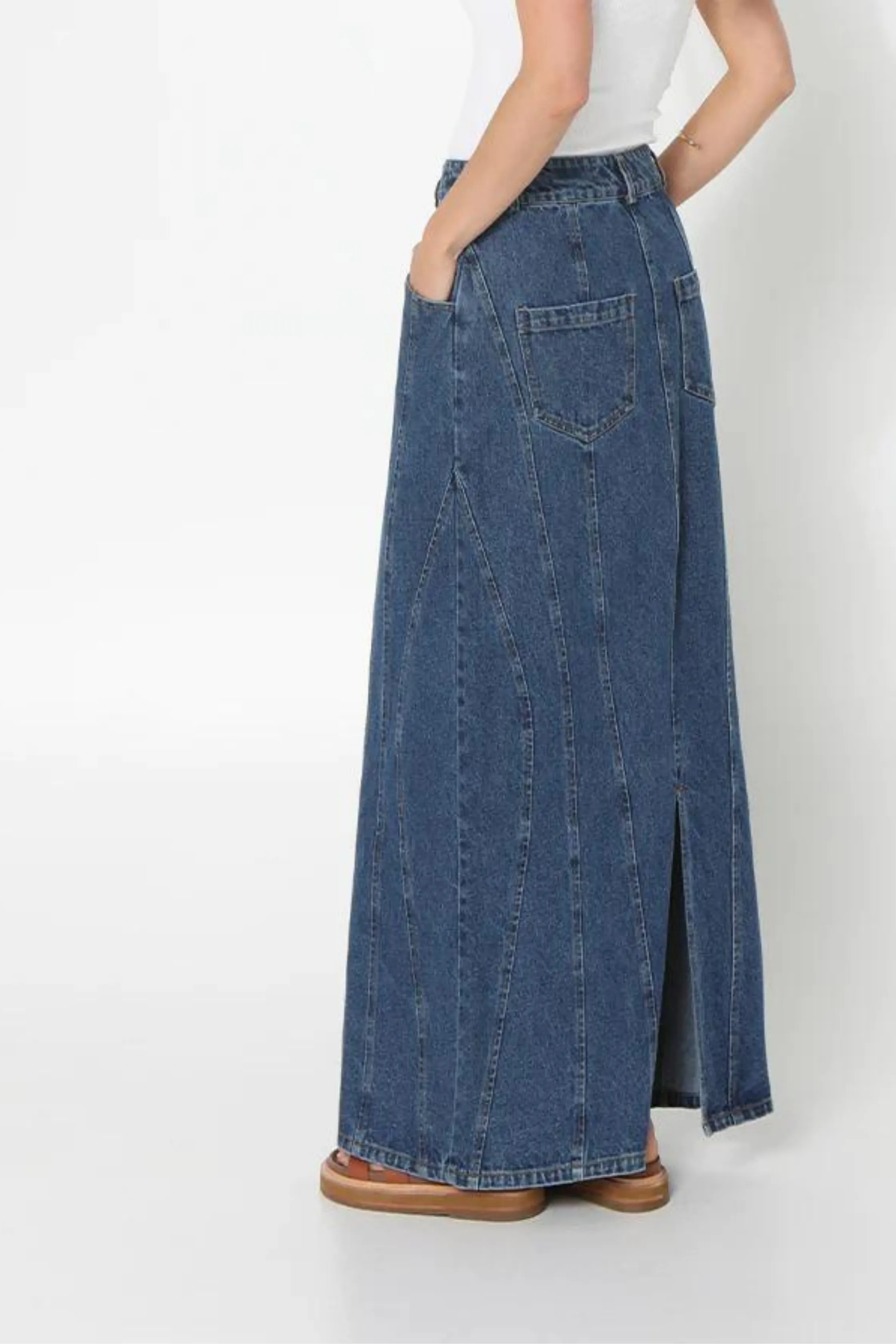 CARISSA MAXI SKIRT - Blue