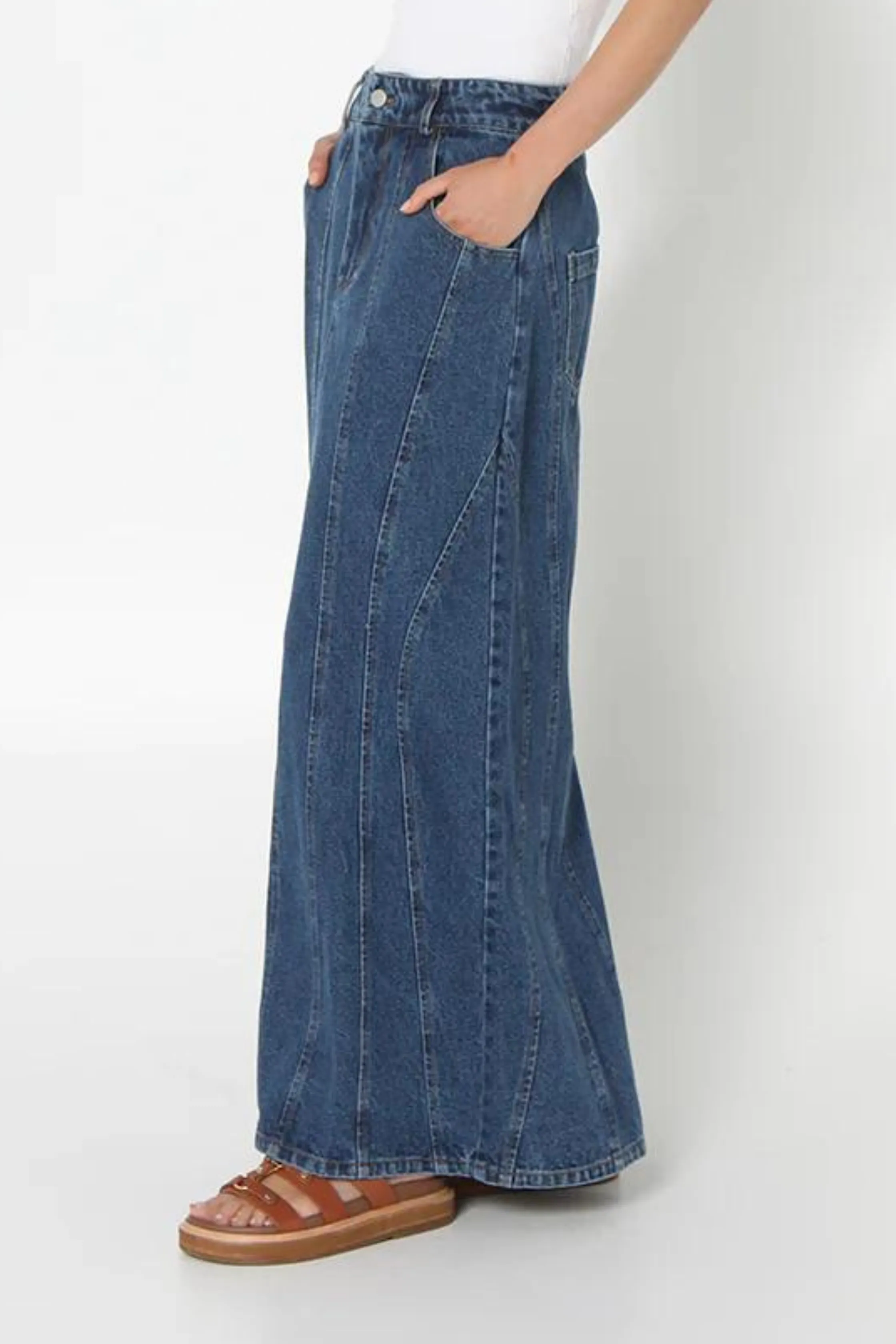 CARISSA MAXI SKIRT - Blue