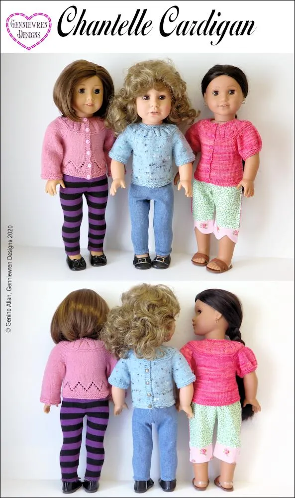 Chantelle Cardigan for 18 inch dolls