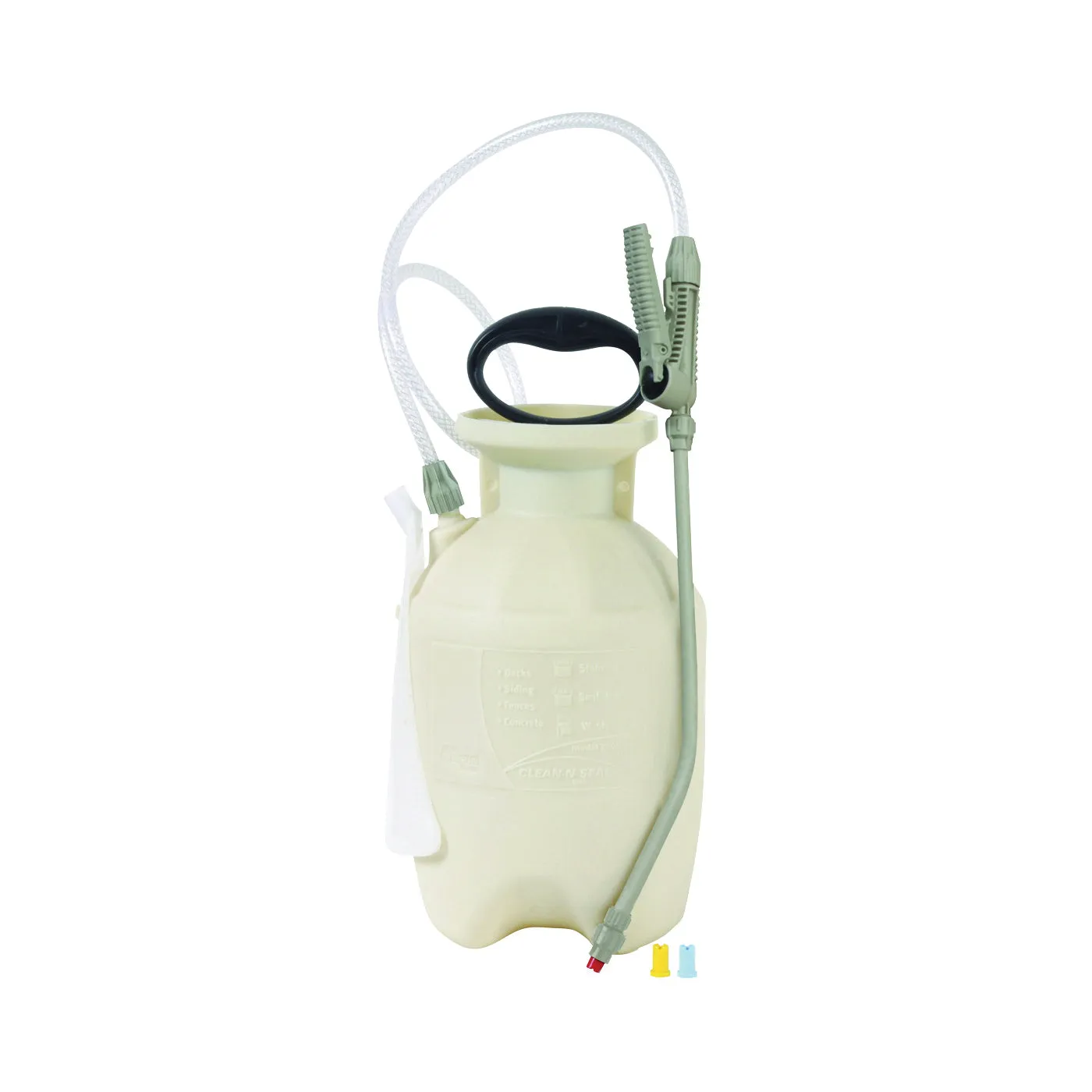 CHAPIN Clean 'N Seal 25012 Handheld Sprayer, 1 gal Tank, Poly Tank, 34 in L Hose