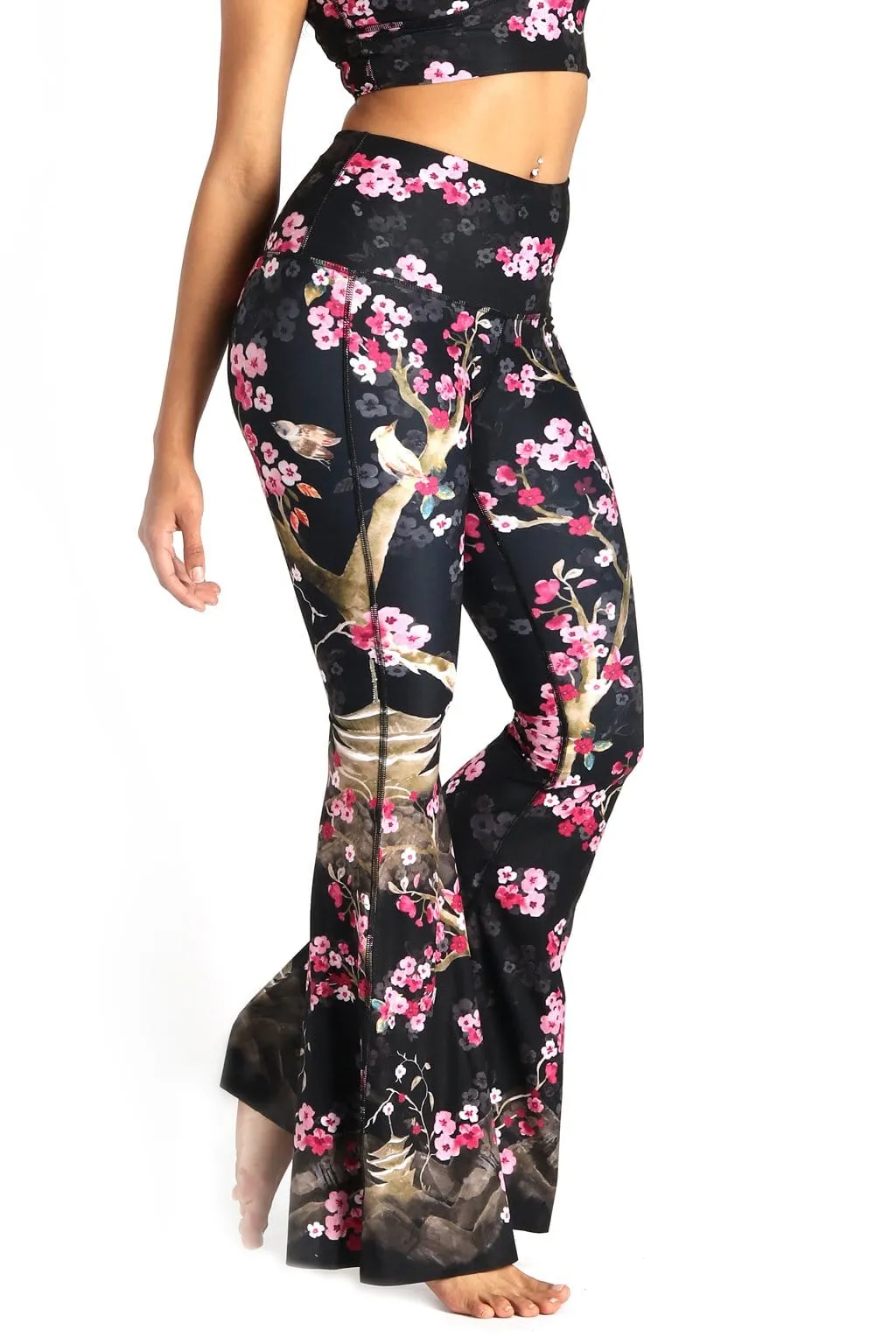 Cherry Bloomin Printed Bell Bottoms