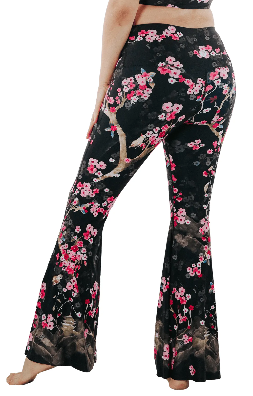 Cherry Bloomin Printed Bell Bottoms