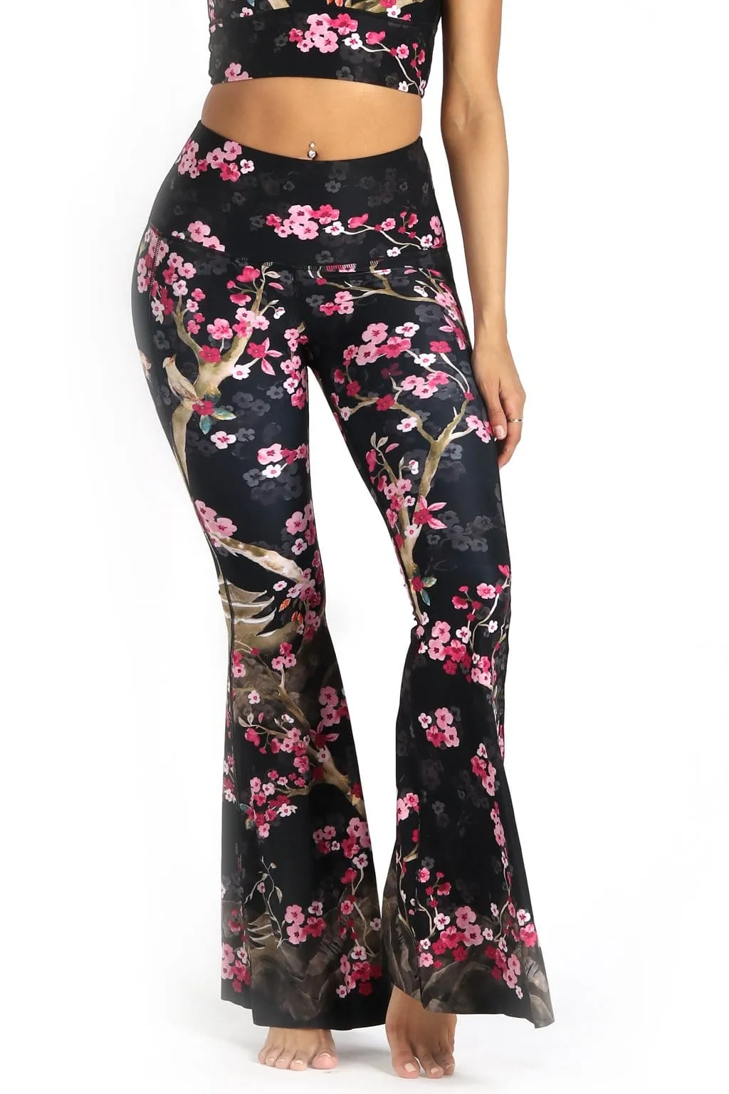 Cherry Bloomin Printed Bell Bottoms