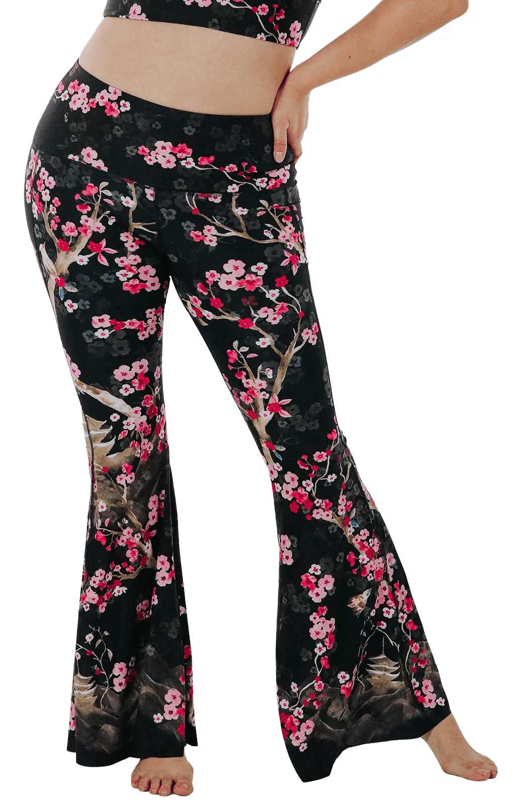 Cherry Bloomin Printed Bell Bottoms