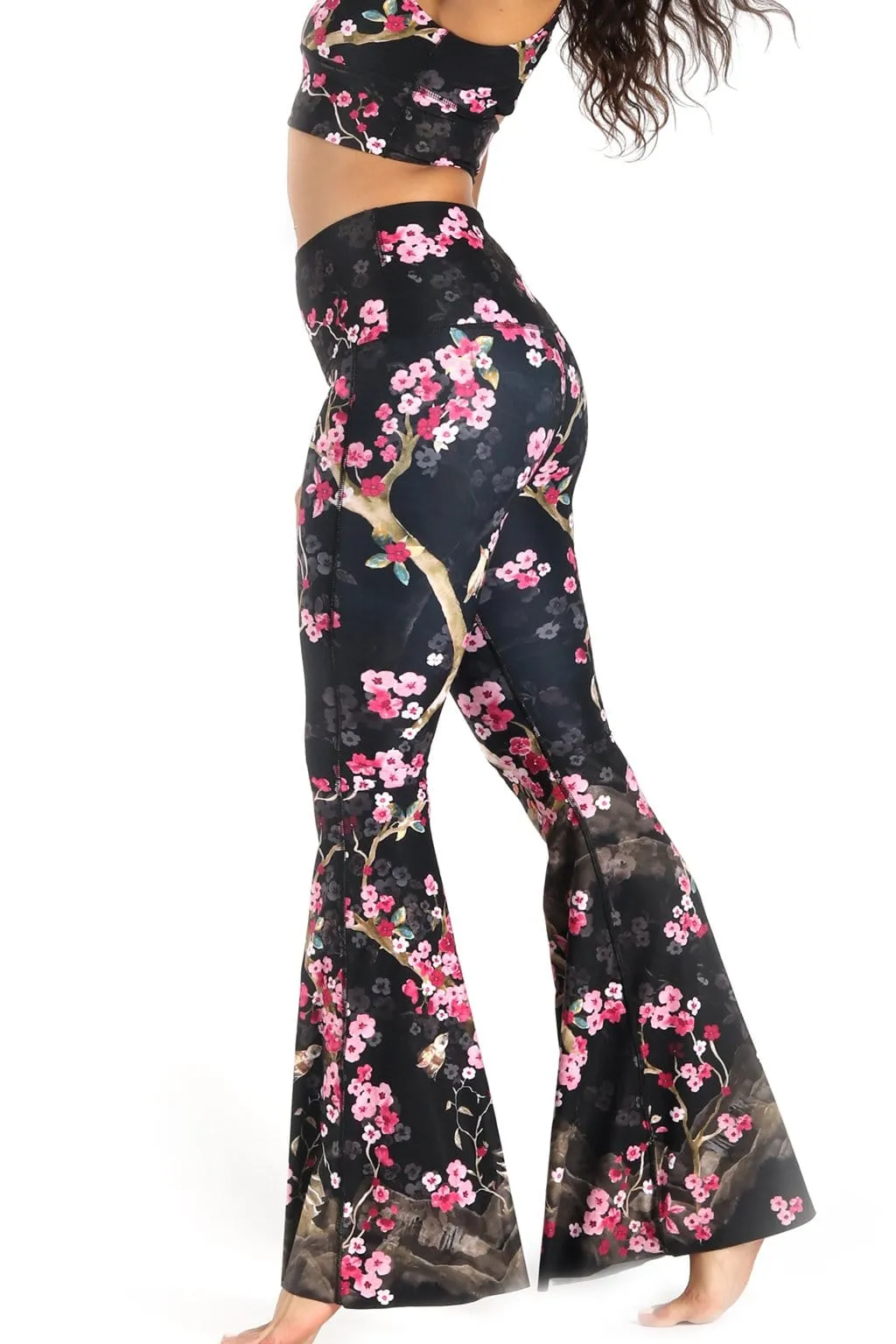 Cherry Bloomin Printed Bell Bottoms