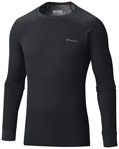 Columbia AM6319 Men's Heavyweight II Long Sleeve Top Black T-Shirt 2XL