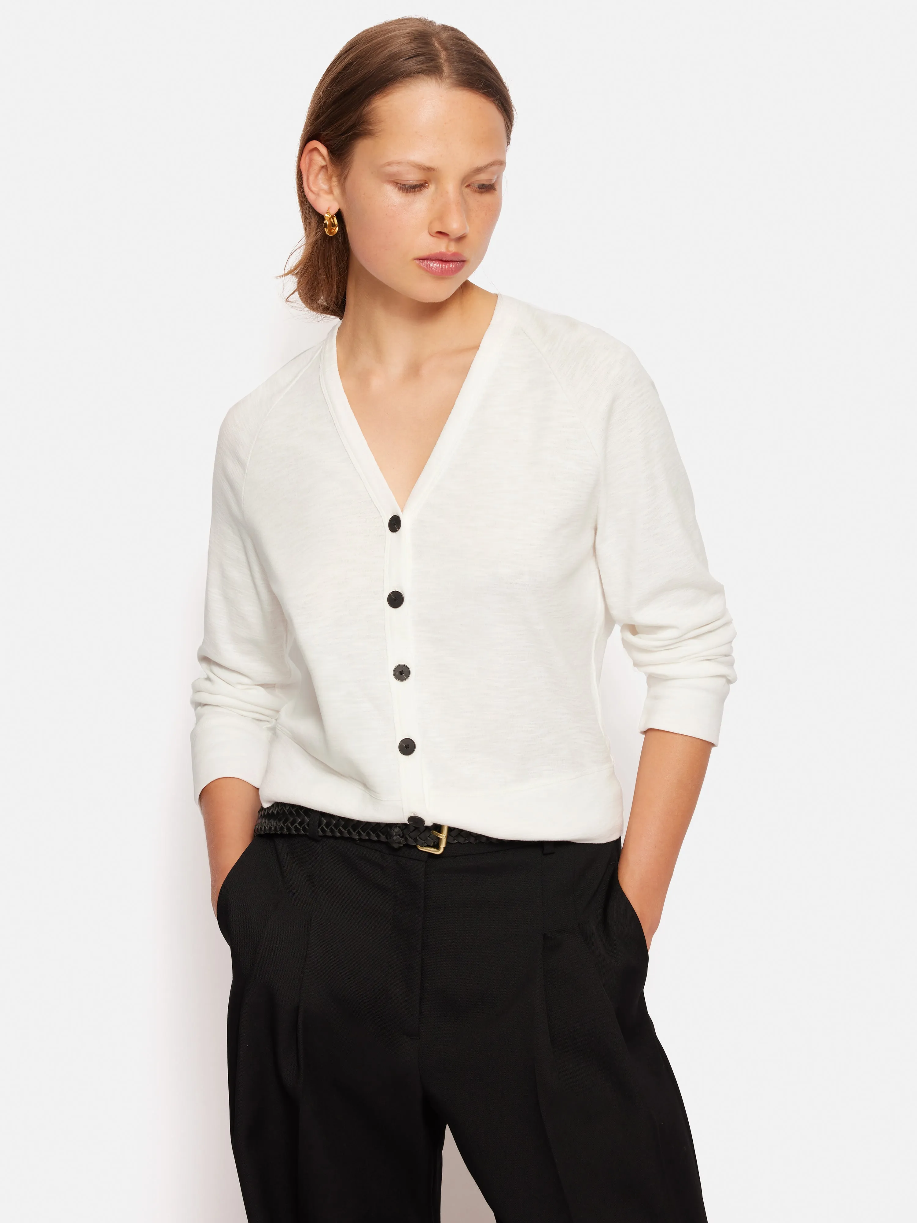 Cotton Luxe Cardigan | Ivory