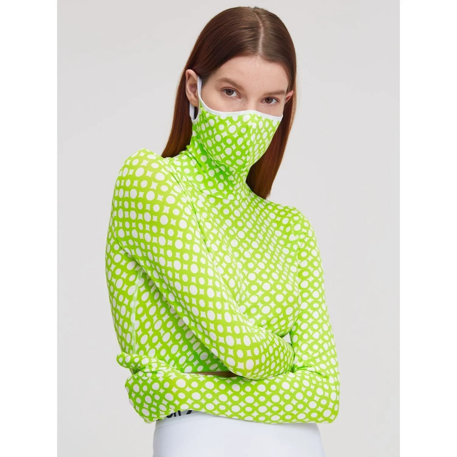 CROPTOP Mask Ring Lime SS