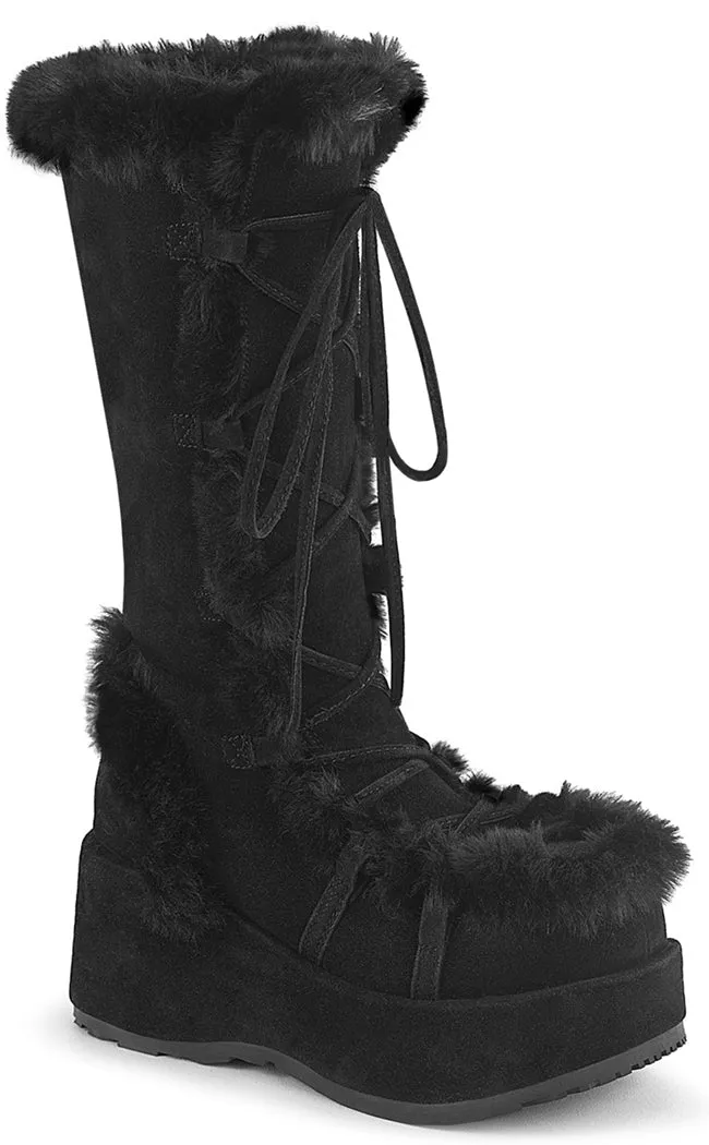 CUBBY-311 Black Vegan Suede Boots (Au Stock)