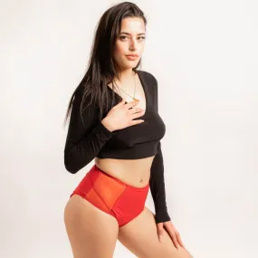 Culotte Menstruelle Taille Haute HONESTA ÉCARLATE Flux Moyen (Jour)