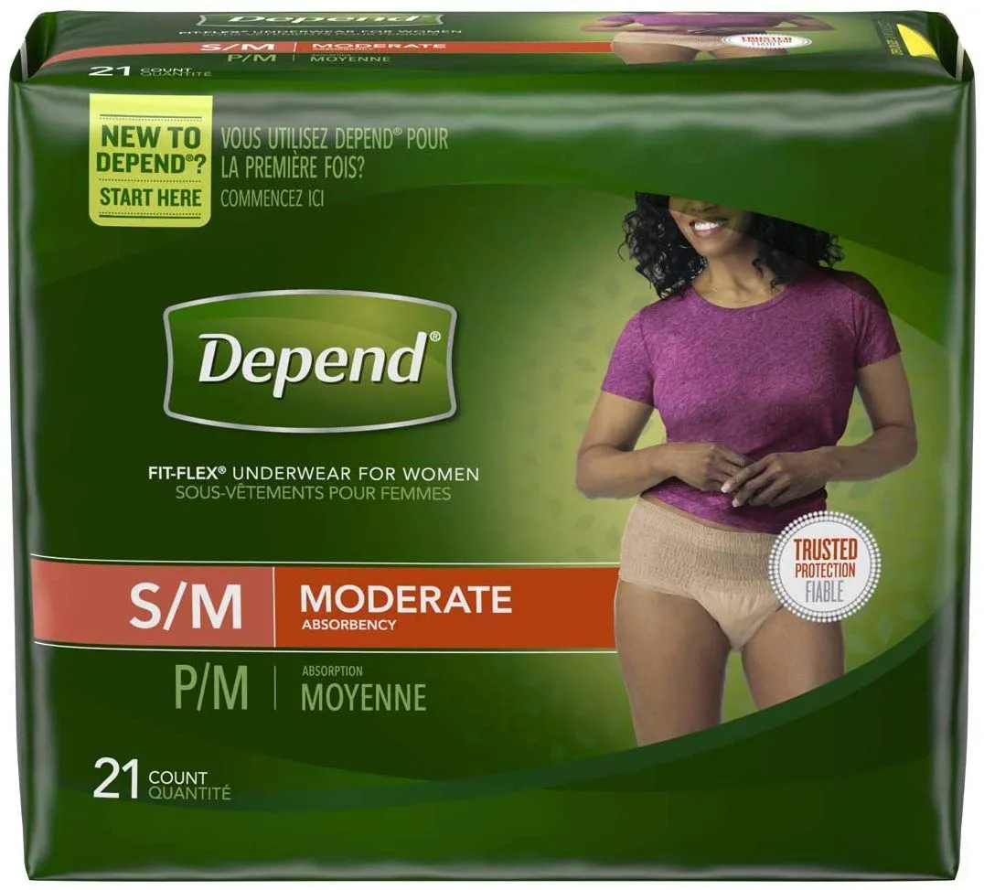 Depend Fit-Flex Underwear for Women Moderate Absorbency