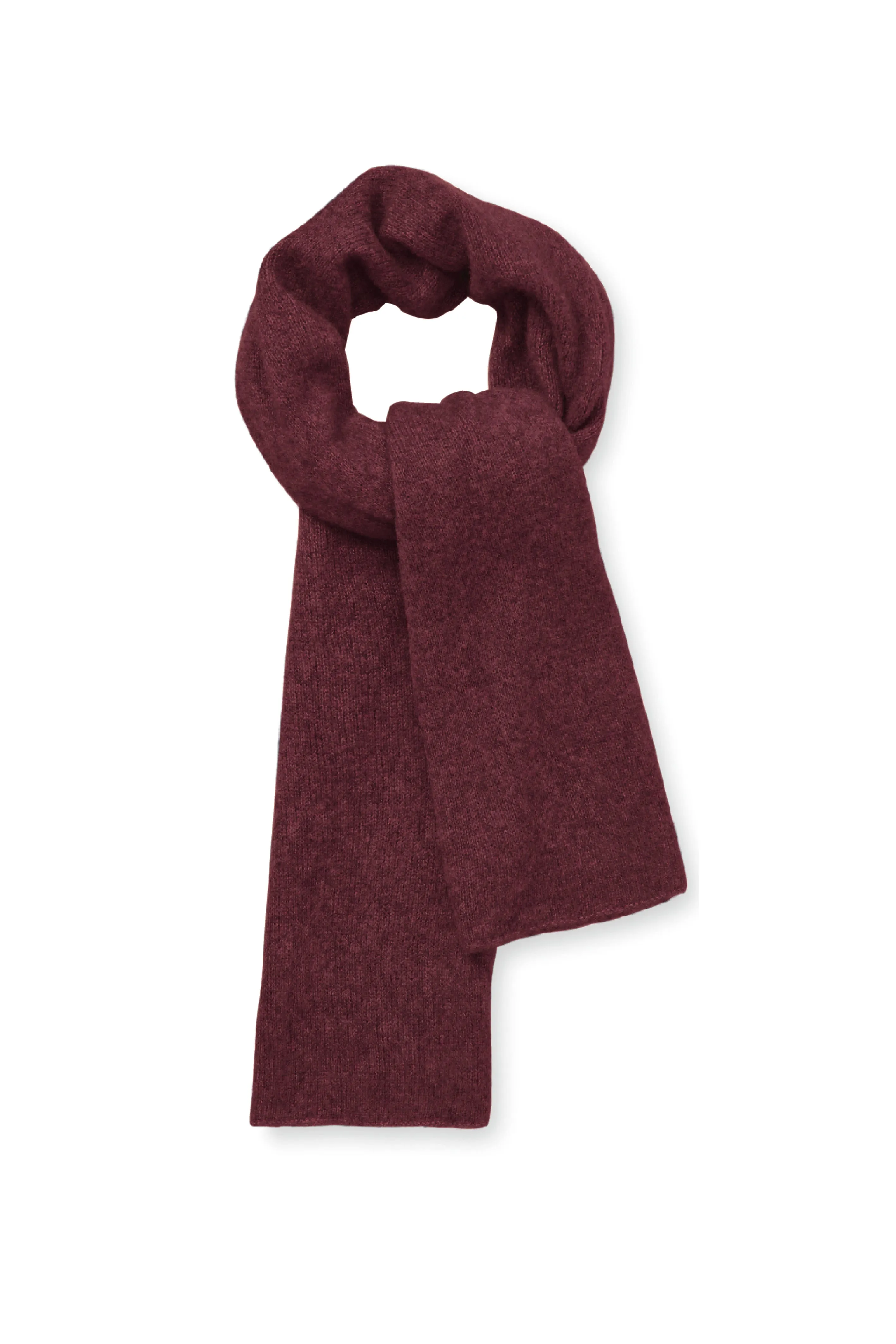 DUSTIN SCARF - BURGUNDY - SILK/CASHMERE