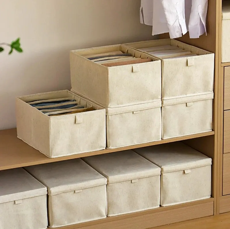 Elegant Cotton and Linen Storage Organizer