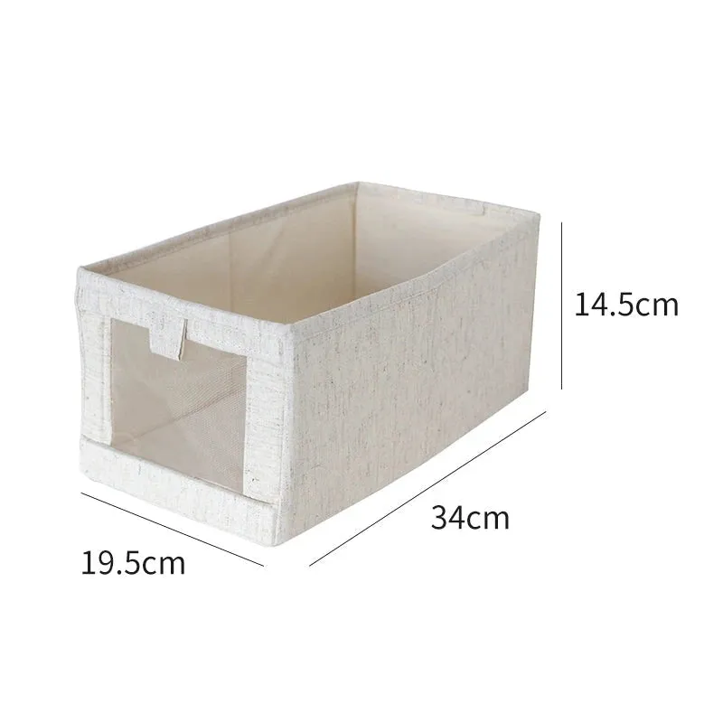 Elegant Cotton and Linen Storage Organizer