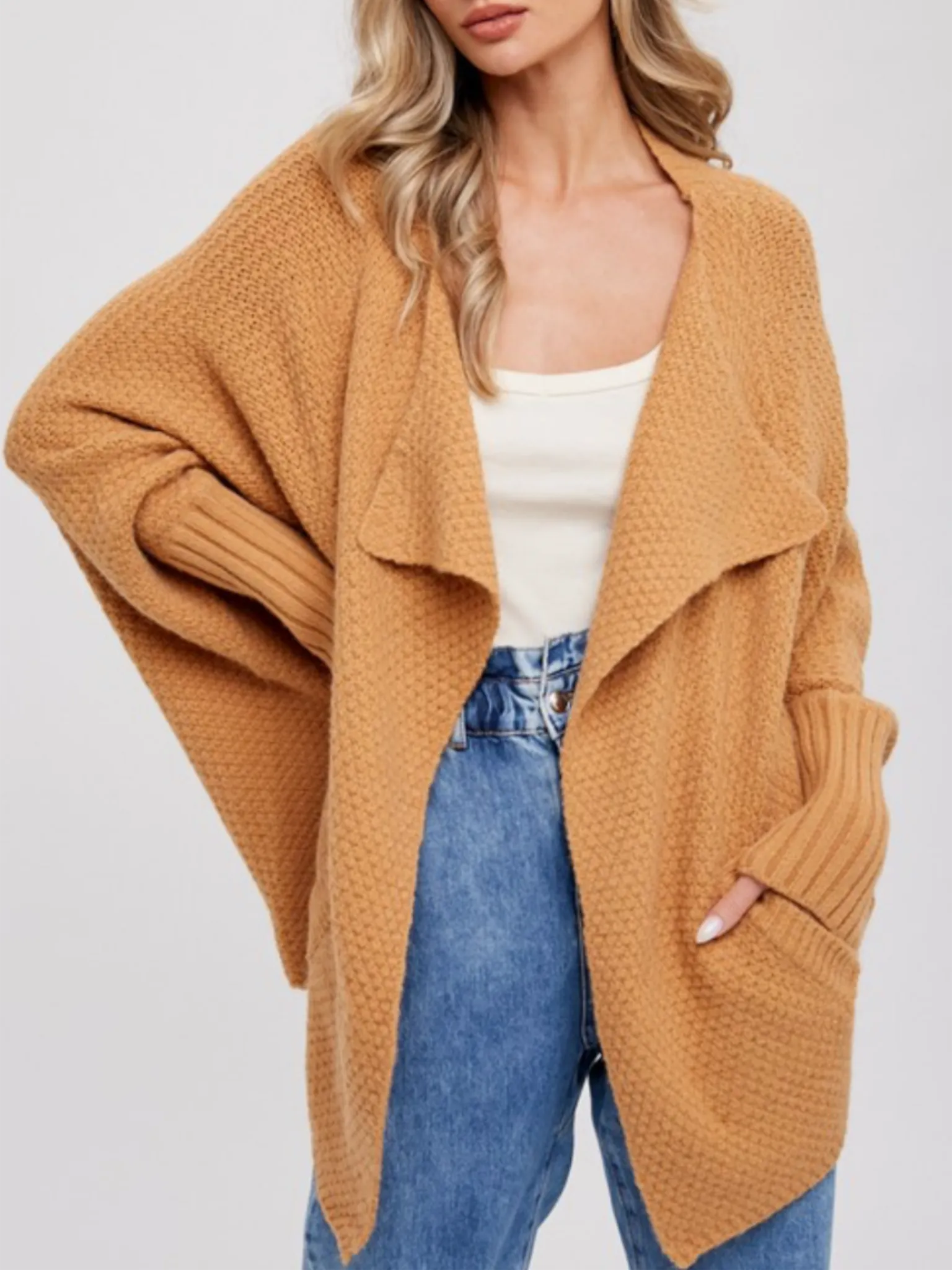 Erin Cocoon Cardigan - Camel