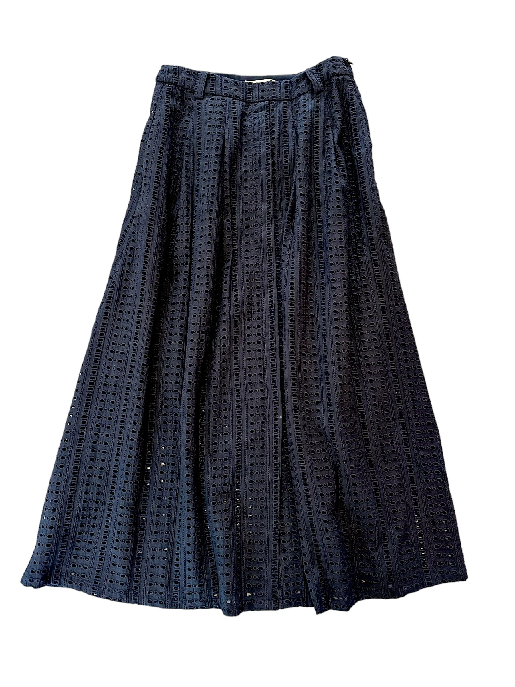 Eyelet Maxi Skirt in black by See U Soon