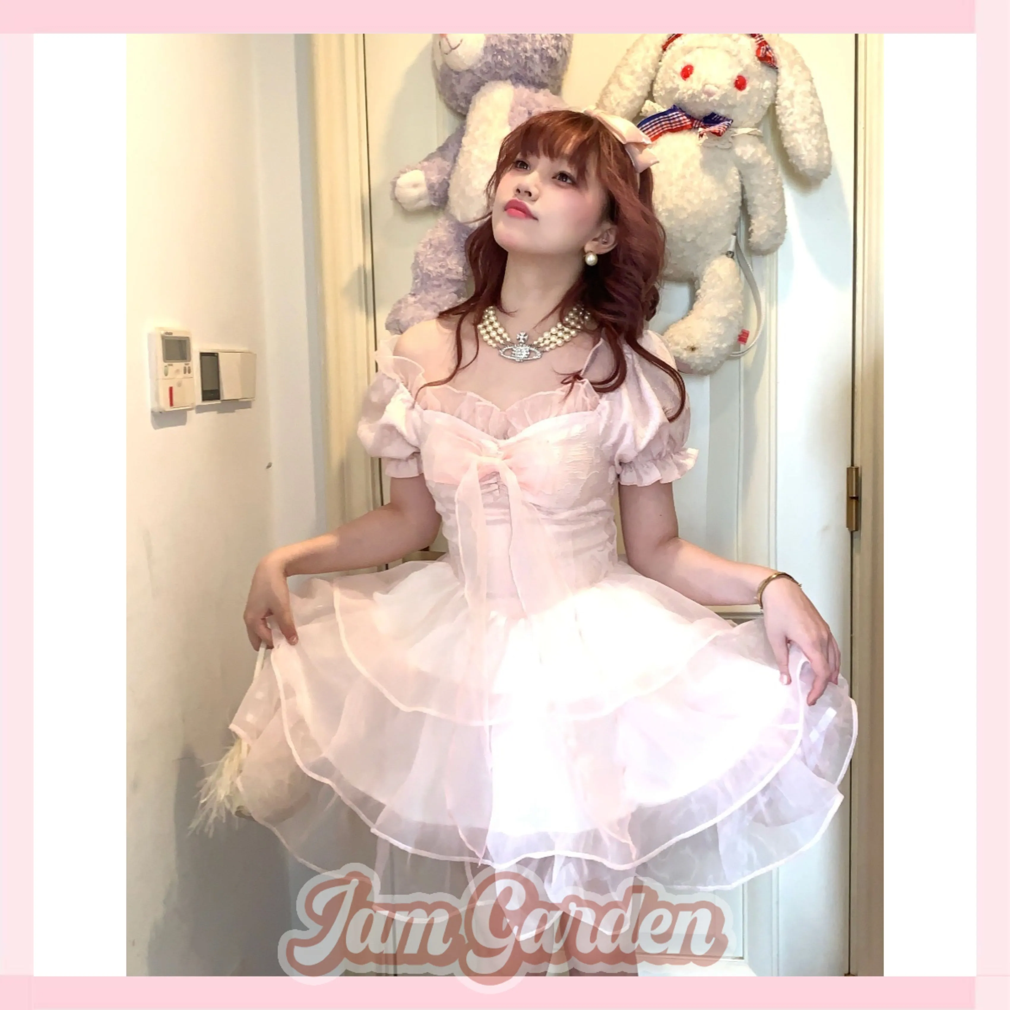 Fairy sweet French dress girl pink